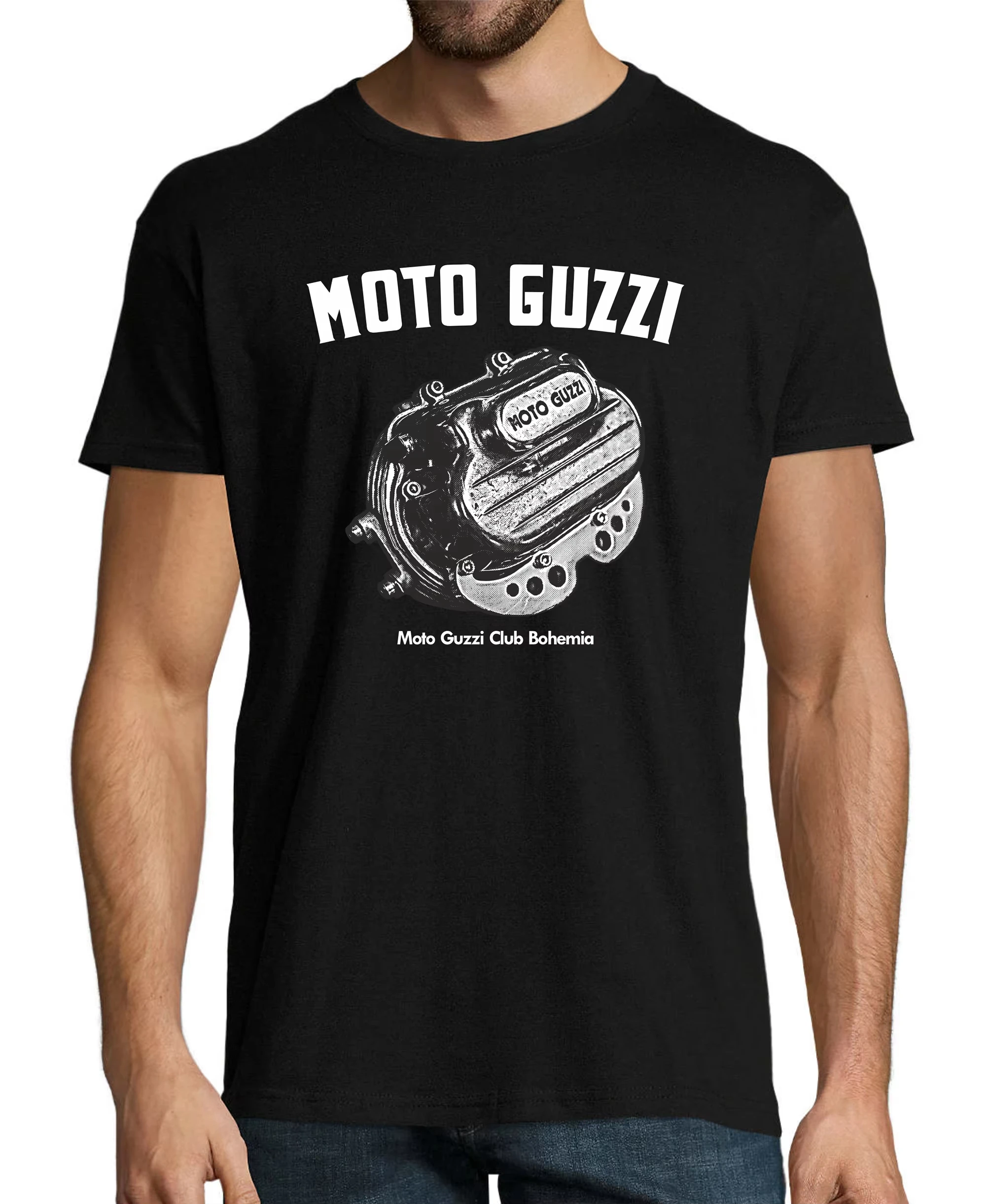 

2025 Fashion Men T Shirt Casual New Limited Moto Guzzi Racing Sport Logo T-shirt Graphic Cloth Streetwear Men's and Women's Top