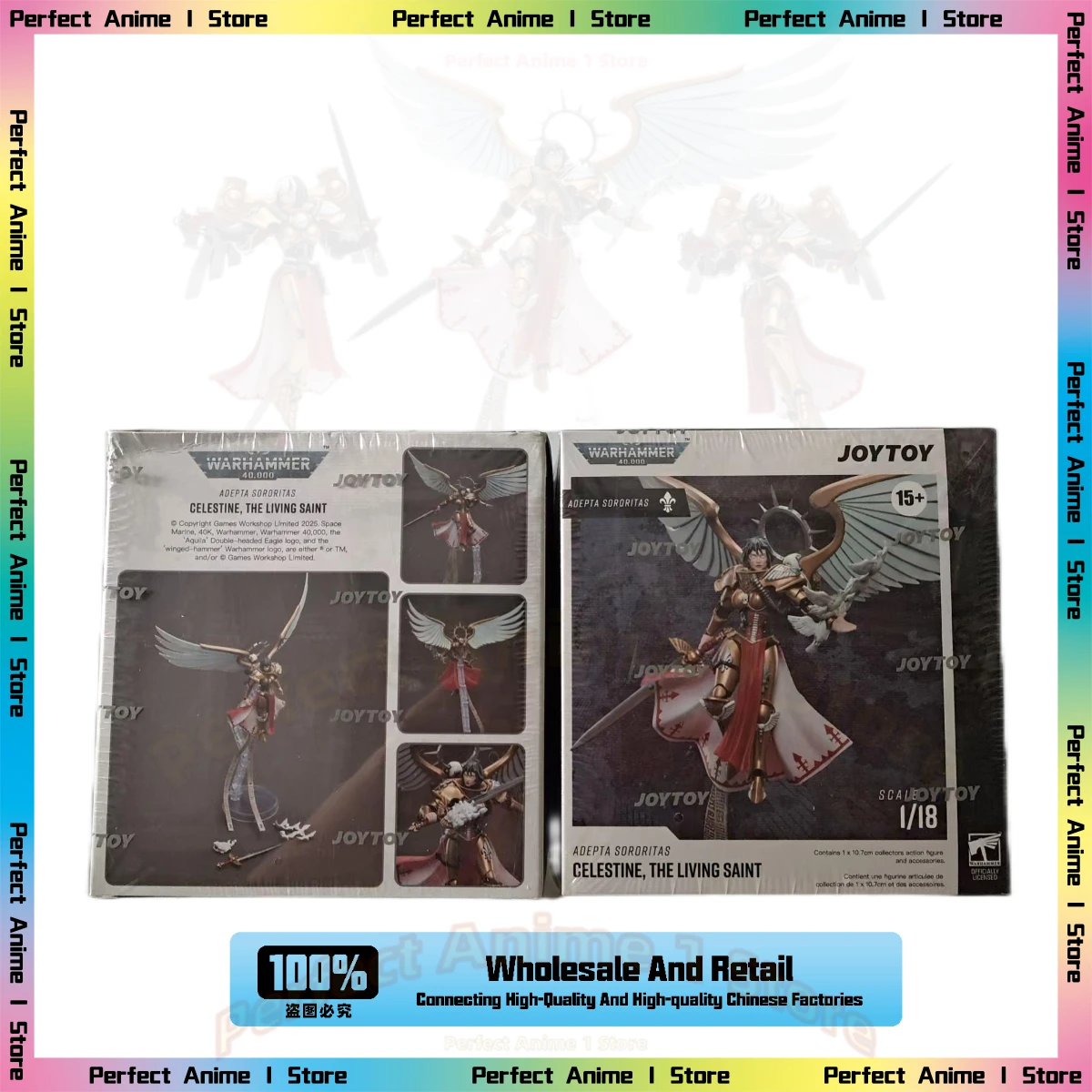 

24-hour Shipment JoyToy Dark Source 1/18 Warhammer 40K Sisters Celestin Living Saint/Twin Saint Action Doll
