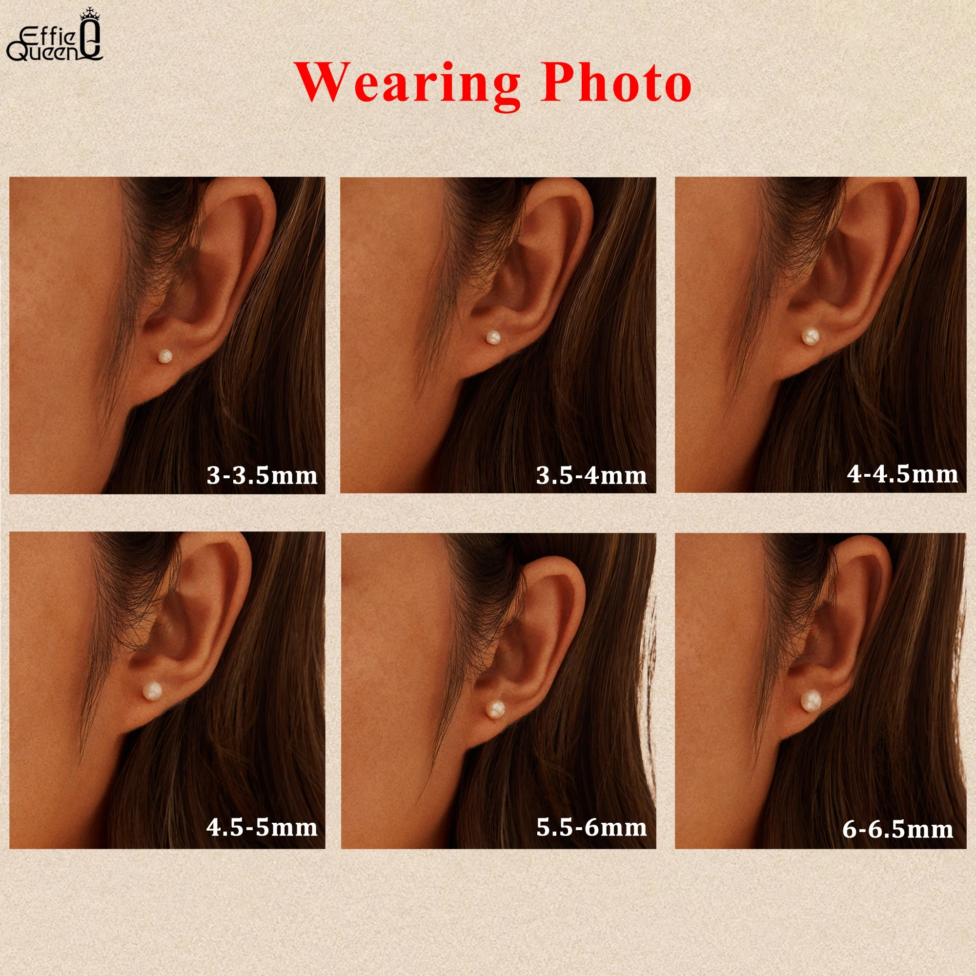 

Effie Queen 2025 Trend Earrings 14K Gold Oval Freshwater Pearl Stud Earrings Versatile and Stylish Jewelry Gift for Women GPE105
