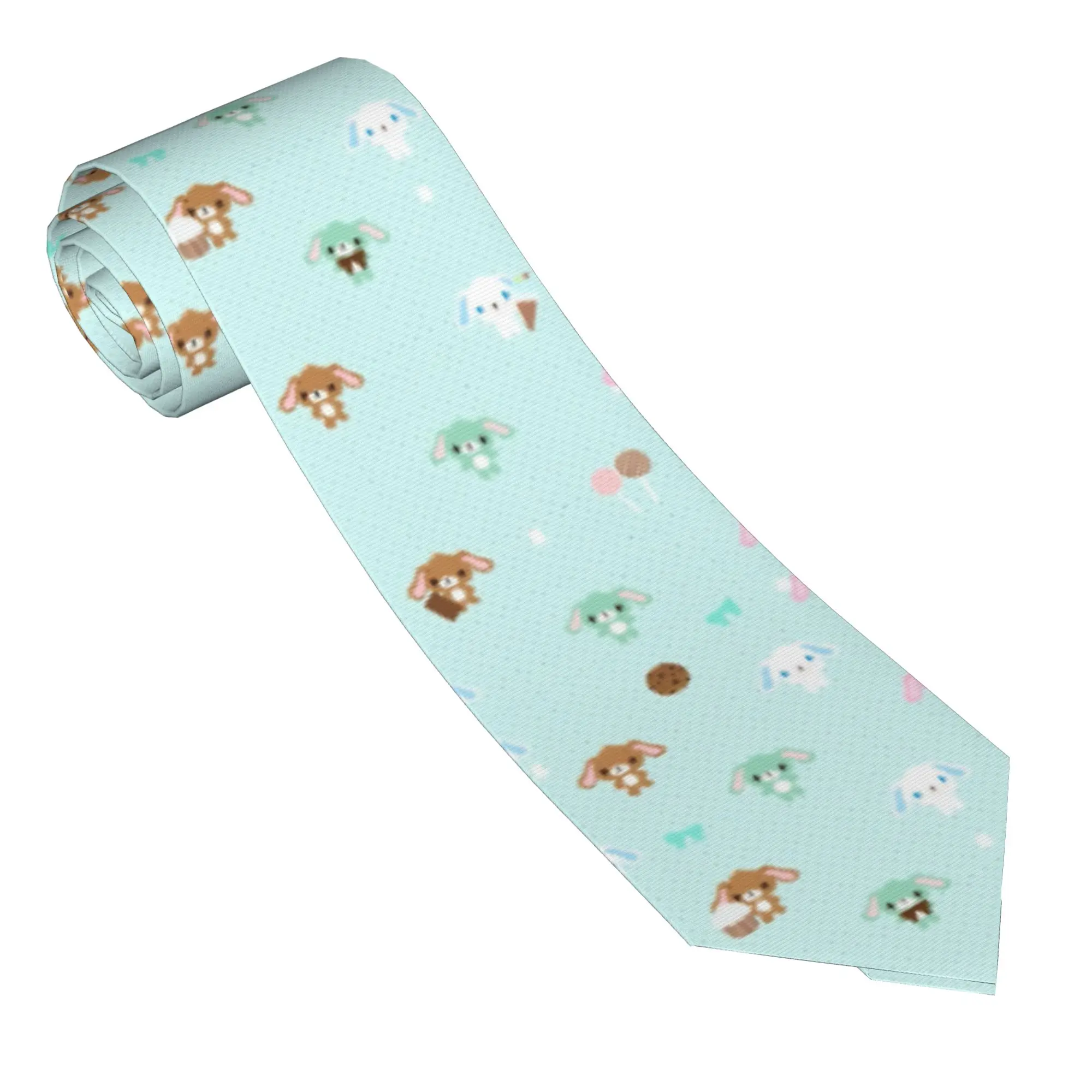 Necktie S-Sugarbunnys Cute Cartoon Unisex Casual Polyester 8 cm Classic Neck Ties  for Men Shirt Accessories Cravat Wedding Gift