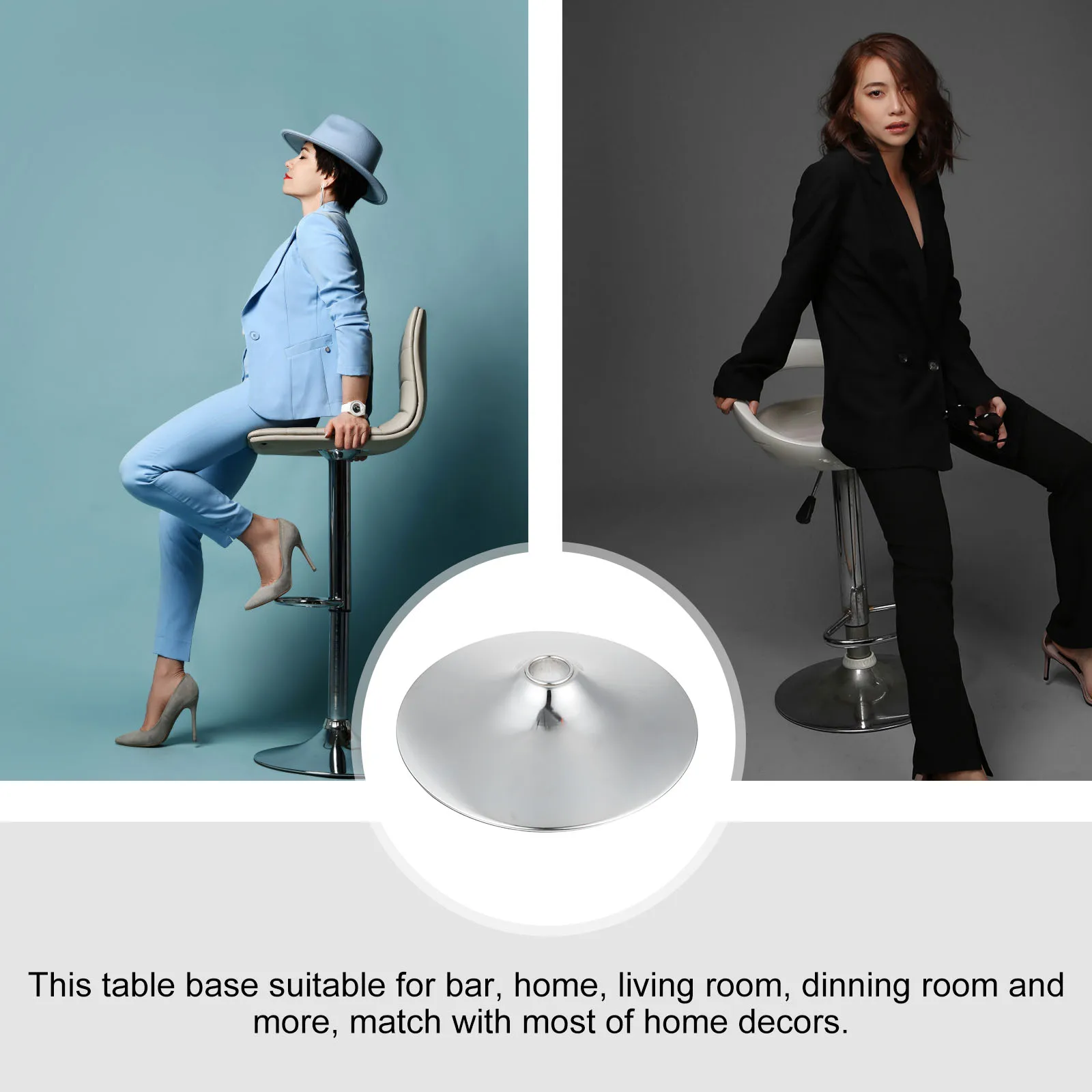 

Iron Round Base Chair Chassis Rust Resistant Home Decor Furniture Leg Simple Stylish Living Room Bar Table Holding Base