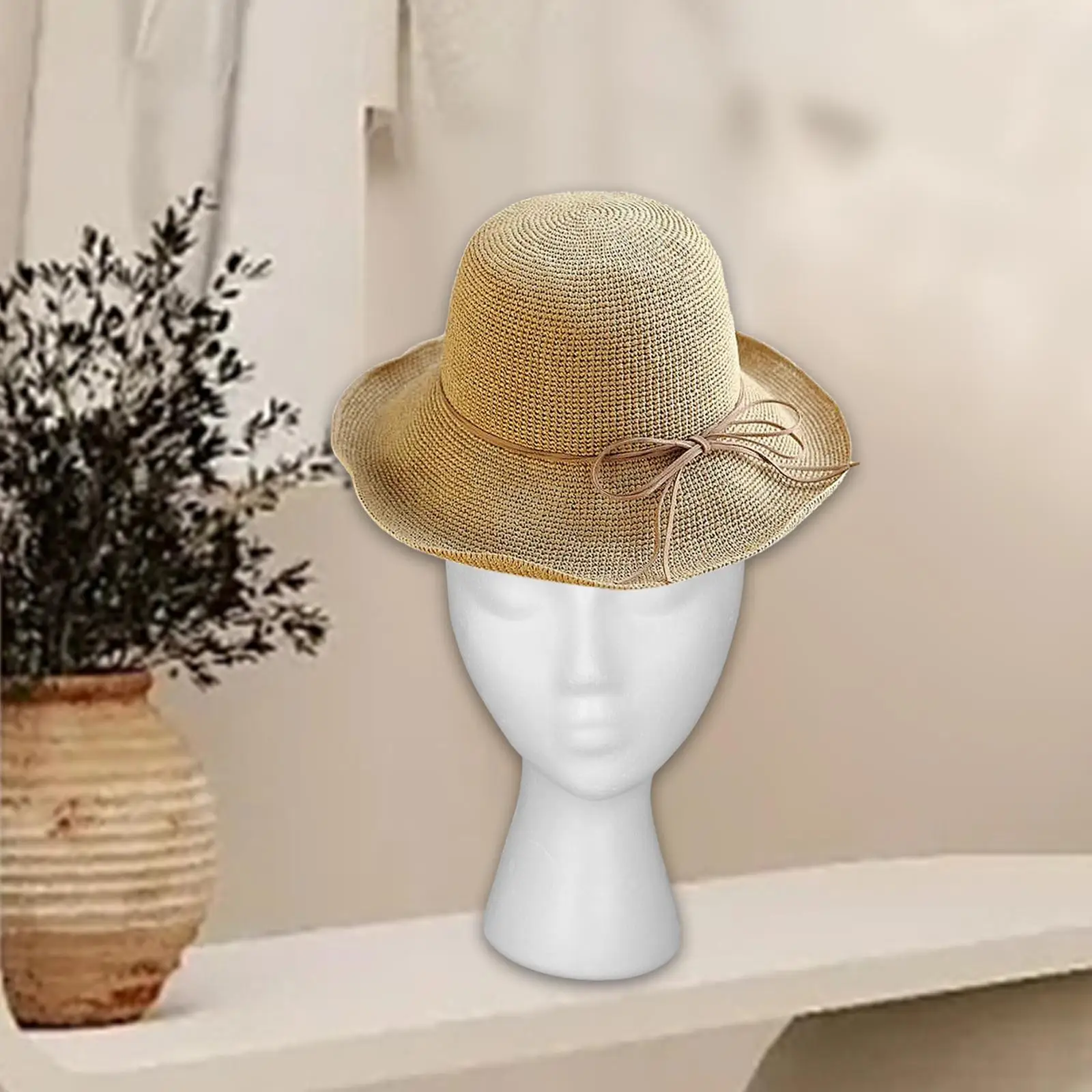 

Foam Mannequin Head Stable Easy to Carry Lightweight Foam Wigs Head Manikin for Glasses Hairpieces Headset Wigs Commercial Use