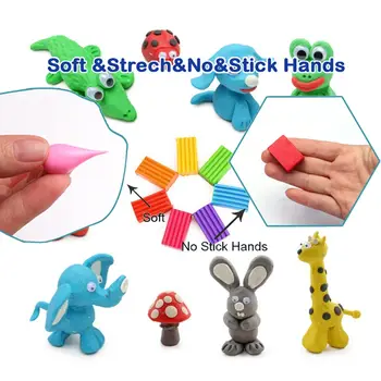 24色聚合物黏土套裝 - DIY手工造型黏土,適用於聖誕節工藝品和藝術禮品 10 最佳銷售 聚合物黏土套裝 - №2