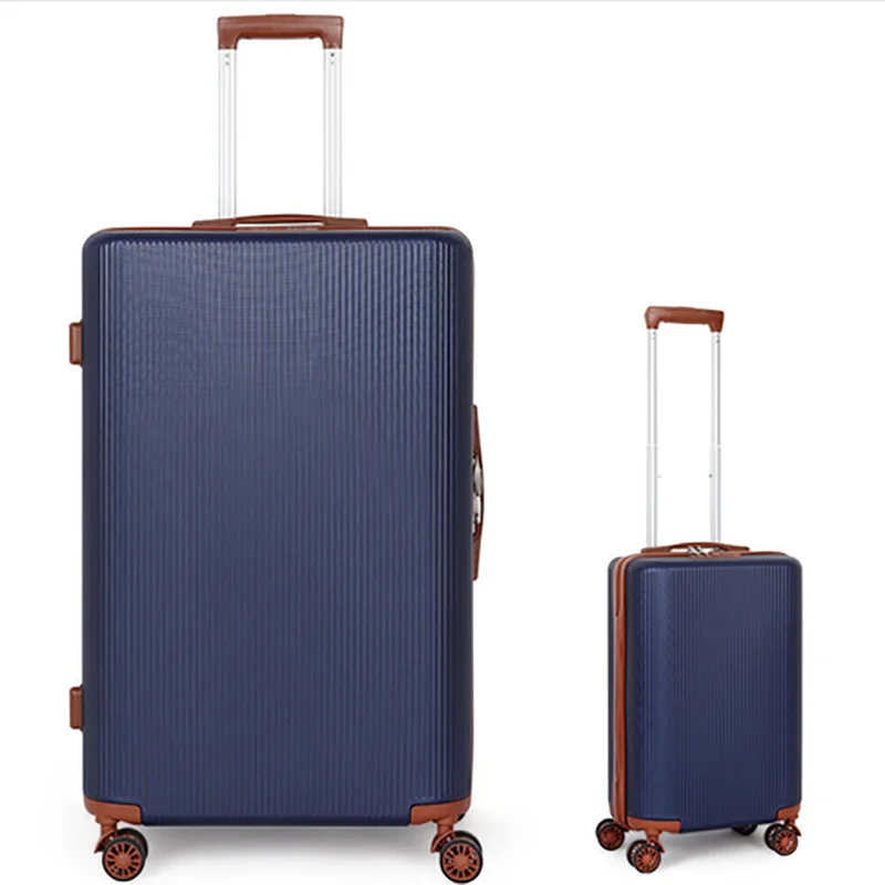 20''24นิ้วเงียบสากลล้อกรณี Smalland Light กระเป๋าถือเดินทางหนัง Royal Blue Maleta Viaje กระเป๋าเดินทาง