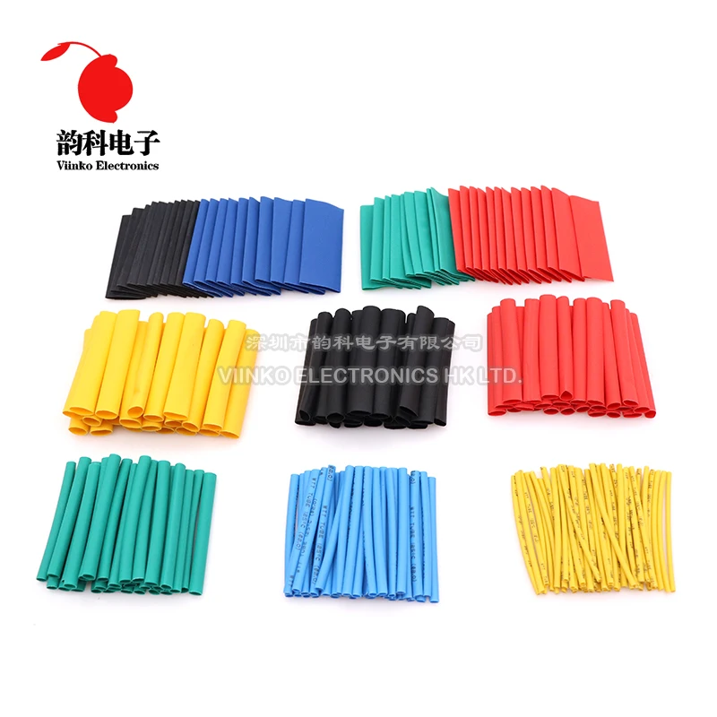 280pcs Heat Shrink Tube Polyolefin Shrinking Wire Cable Assorted Insulated Sleeving Tubing Set 2:1 Waterproof Pipe Sleeve Kit