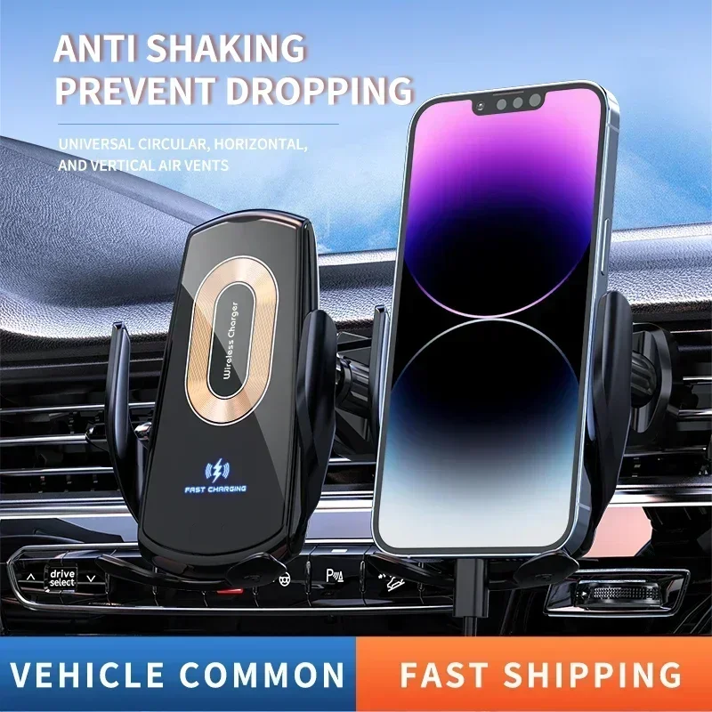 Car Wireless Charger Magnetic Automatic Car Mount Phone Holder For iPhone Xiaomi Samsung LG Infrared Induction Fast Car Charging