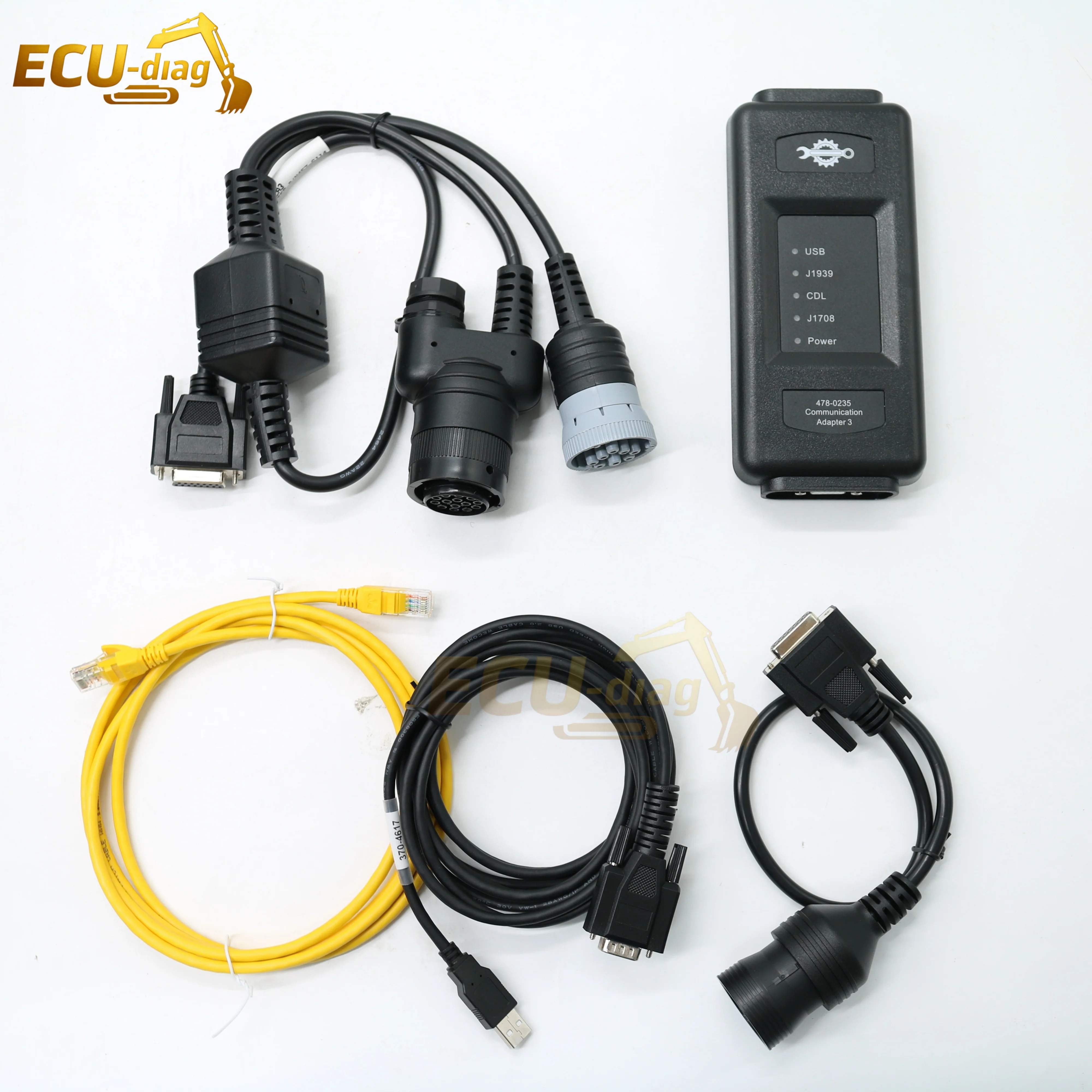 ET4 478-0235 538-5051 for CAT Communications Adapter 3 Diagnostic Scanner USB J1939 J1708 CDL Ethernet Heavy Duty Truck Tool