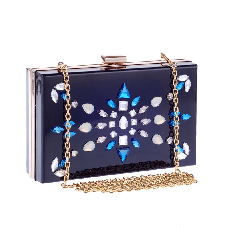

Акриловая сумка-клатч с бриллиантовой инкрустацией, женская модная вечерняя сумочка для вечеринок и банкетов, маленькая квадратная сумка для ужина, дизайнерская люксовая сумка.