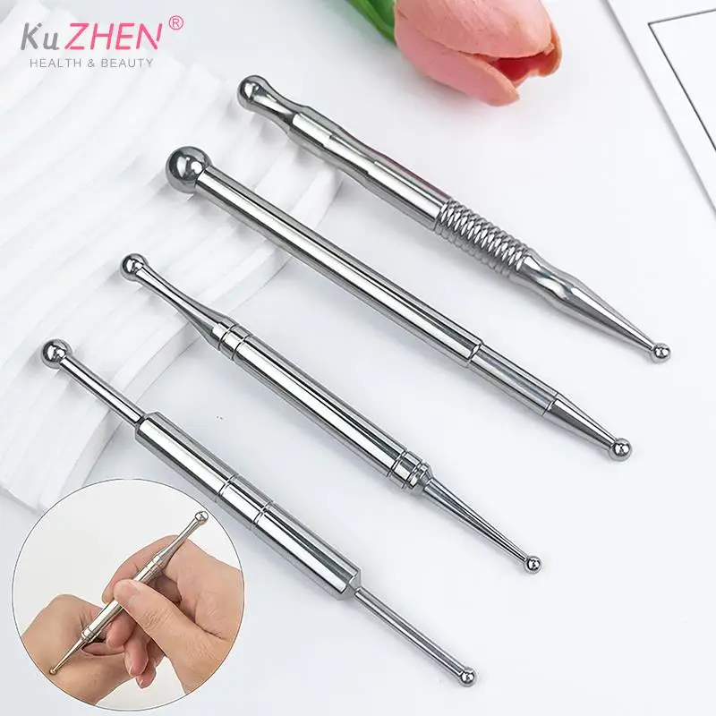 

Stainless Steel Ears Acupuncture Point Probe Massage Tool Point Probe Pen Massager For Face Portable Acupoint Detecting Pen