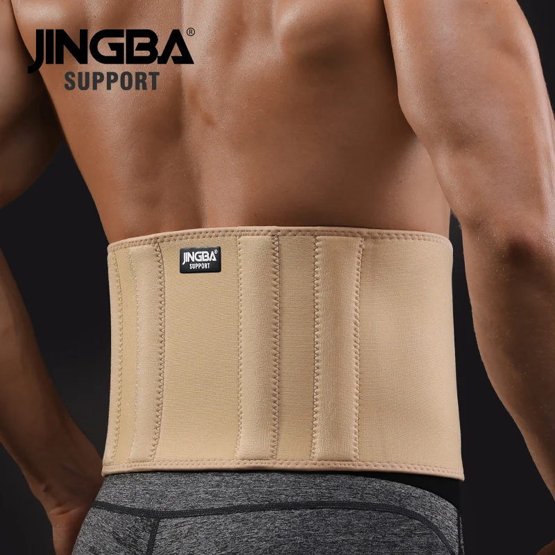 JINGBA SUPPORT Neoprene Adjustable Lumbar Spine Waist Support Protector Waist Trainer Men Waist Trimmer Sweat Belt Factory