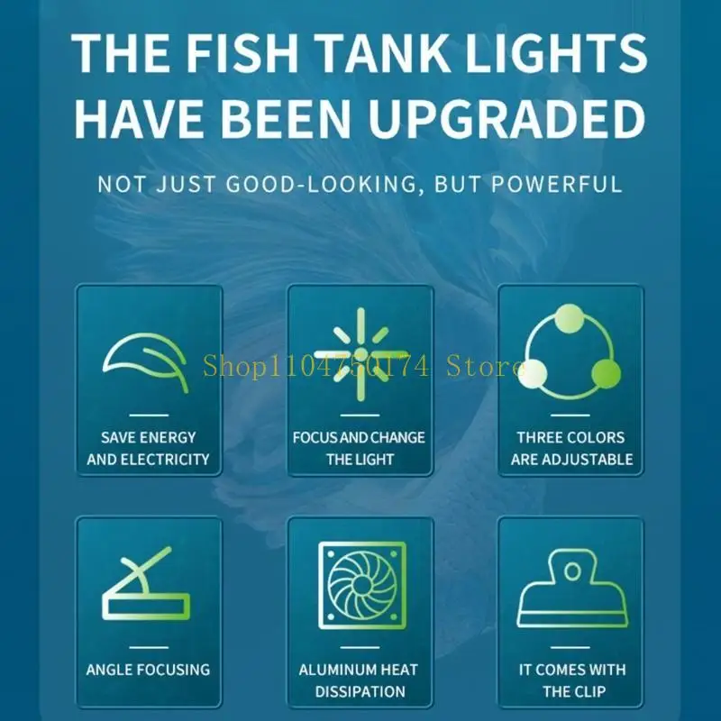Adjustable Fish Tank Light Aquarium Landscaping Lights Small Spotlights LED Multi-Color Light Lamps Aquarium Supplies top sale