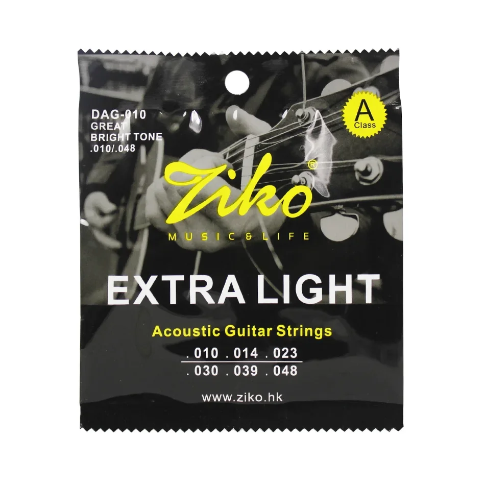 ZIKO 10 Sets/Pack DAG 010-048, 011-050 Brass Wound Acoustic Guitar Strings Guitar Accessory wholesale