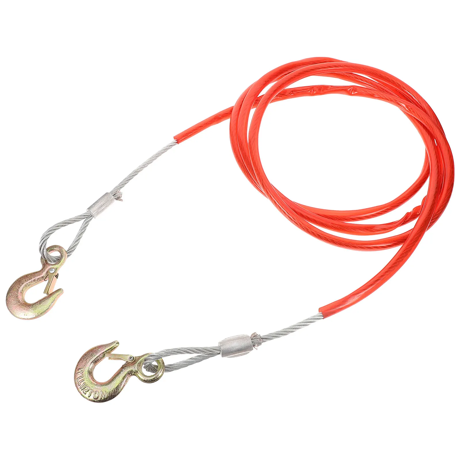 

8mm10mm Steel 4M Red Car Pulling Cable Heavy Duty Traction Rope Truck Emergency Racing Tow Cable For Car Recovery