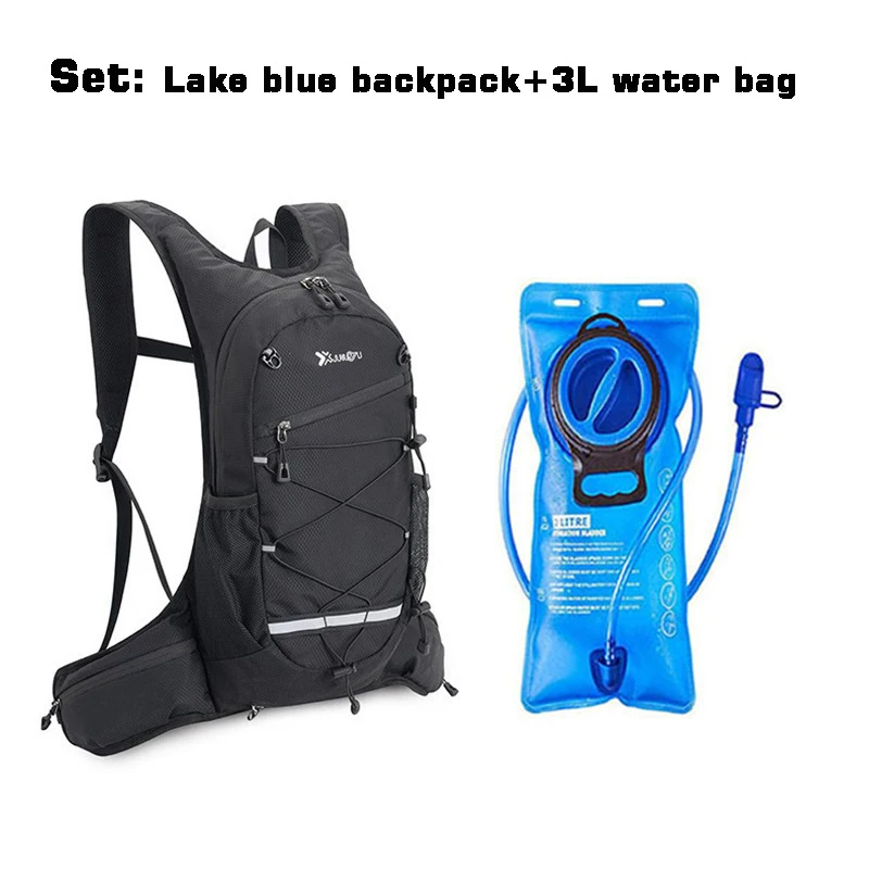 3L Cycling Water Bag Backpack Set Outdoor Hydration Rucksack Hiking Climbing Running Sports Drinking Water Bladder Knapsack