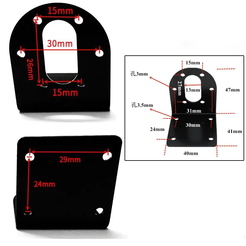 37GA 37GB DC riduzione staffa motore staffa di montaggio 520/550 staffa motore di riduzione 3530 staffa motore