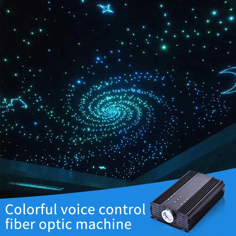 Home Theater Starry Sky Ceiling Light Source Machine Starry Sky Led 100 Watts Colorful Voice-Controlled High-Power Audio-Visual Room Fiber Optic Light