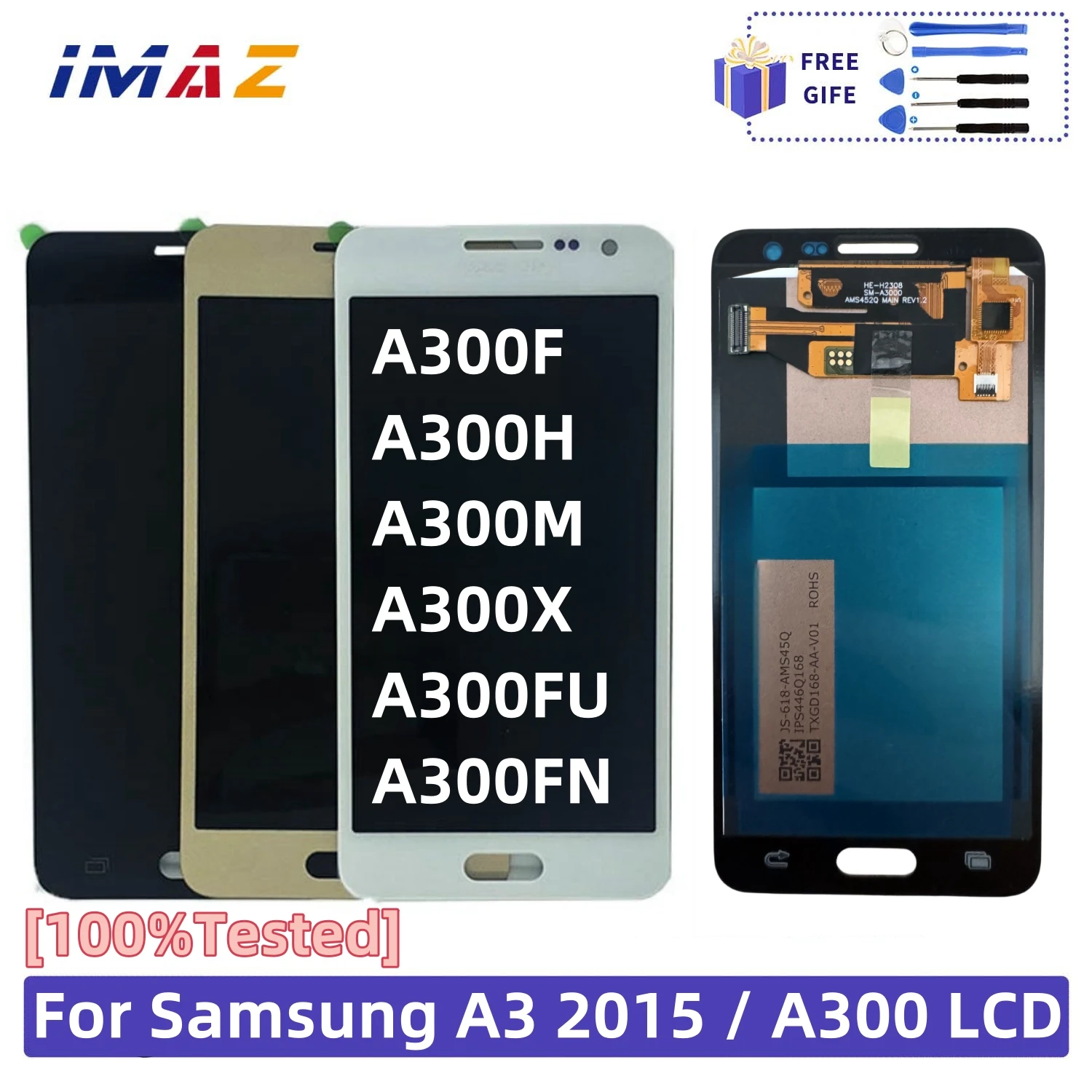 

4.5" Adjust Brightness LCD For SAMSUNG Galaxy A3 2015 A300 LCD Display Touch Screen Digitizer For SAMSUNG A300F A300M Display