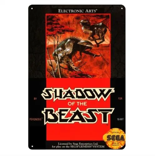 Shadow Of The Beast Retro Video Game Metal Poster Tin metal sign 20*30cm