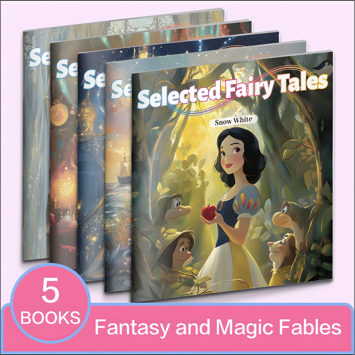 Kids Fairy Tale Book Series, Fantasy & Magic Themed Fables, Children Inspirational Storybooks for Early Education