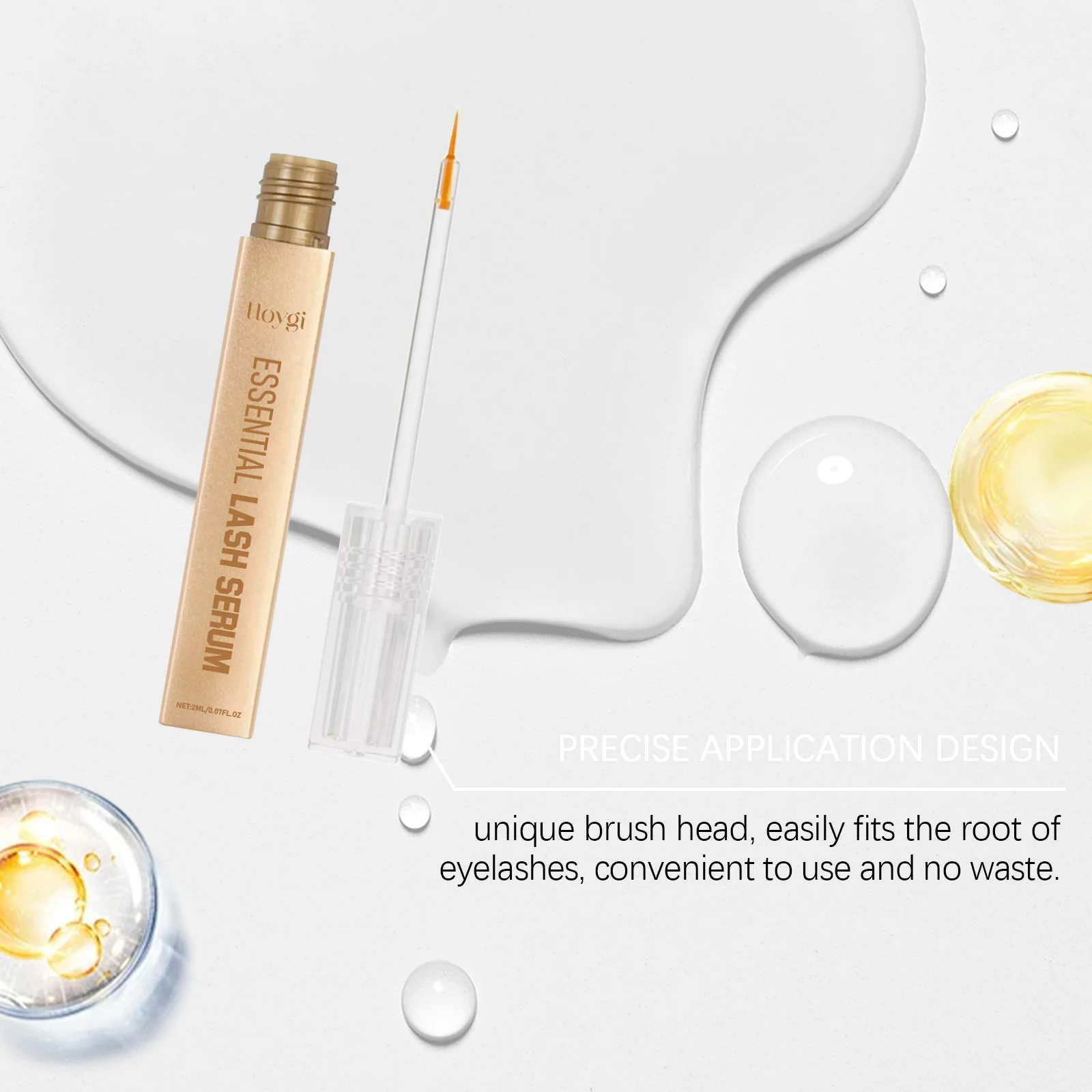 Hoygi 2ml Lash Enhancing Serum Natural Lift Definition Smudge Proof Flex Hold Formule Clump Free Dagelijkse Wimperversterker