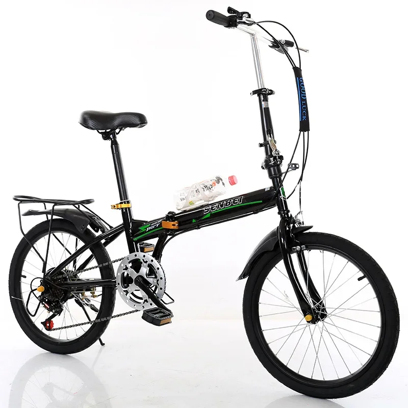 Image of Stilvolles 20-Zoll-Klappfahrrad mit variabler Geschwindigkeit für Männer und Frauen, Erwachsene und Studenten, ultraleicht und praktisch, faltbar für Freizeitaktivitäten.