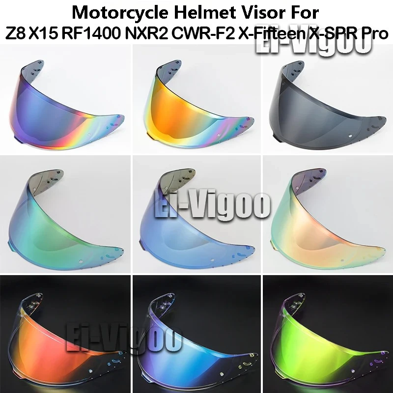 RF1400 NXR2 CWR-F2 CWR-F2R Z8 X15 X-Fifteen X-SPR Pro 헬멧 바이저 렌즈 실드 선 스크린 앞 유리 자외선 차단 모토