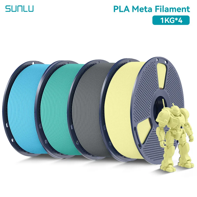 SUNLU PLA Meta 3D-Drucker Filament 4KG 1KG/Rolle 175MM Toleranz +/-0,02MM Filament Schneller Versand 2-7 Tage