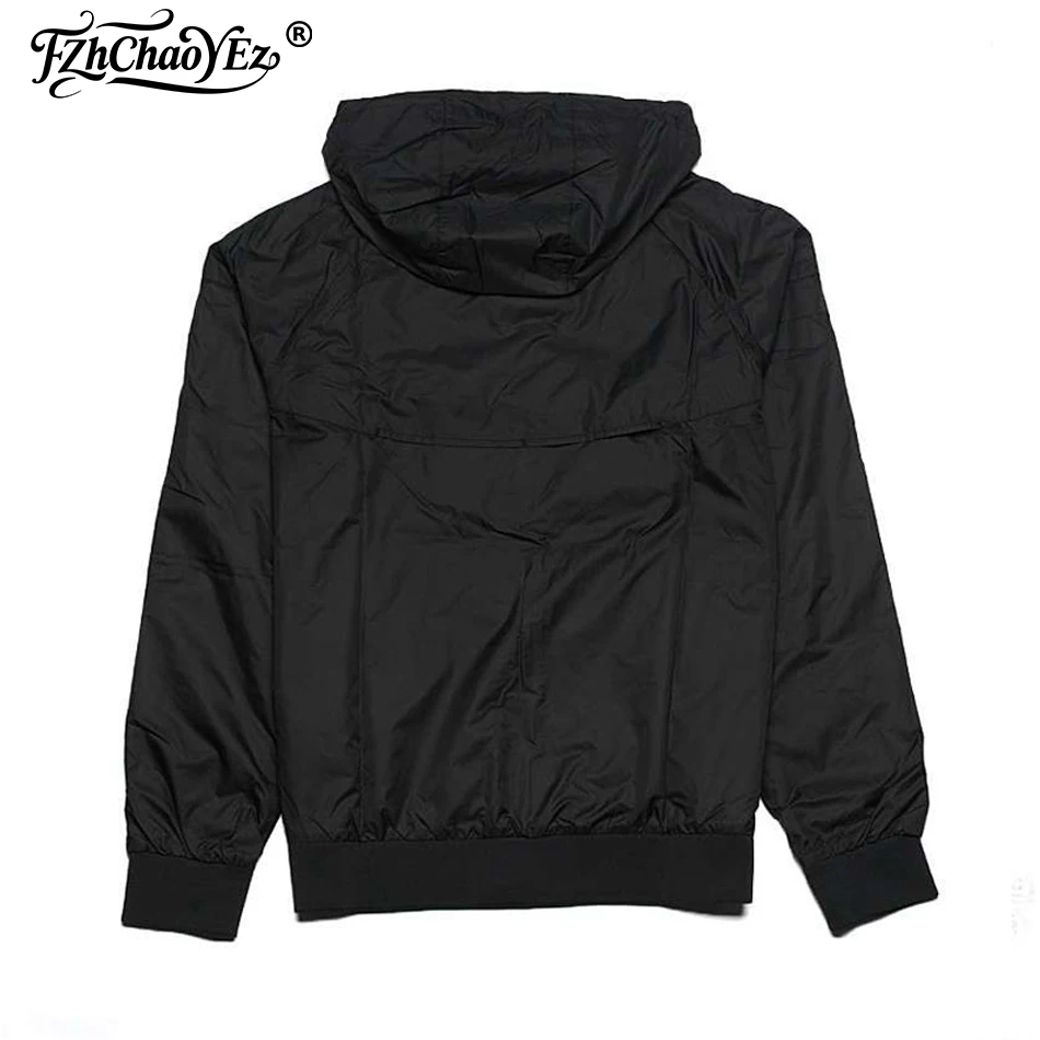 Custom Your Logo Men Spring and Autumn Zipper Printing Sports Harajuku Windbreaker DIY Design Hooded Hoodie Tops