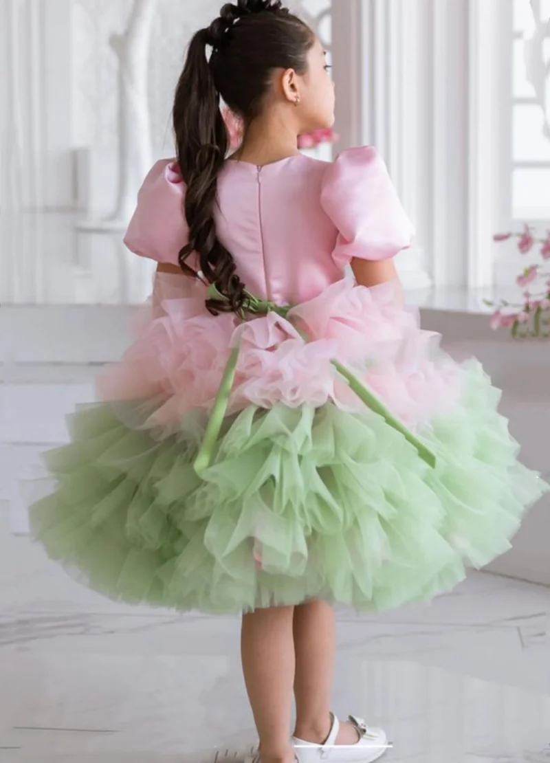 Robe de Rhprincesse pour enfants, robes de soirée, robe de mariée, vêtements d'anniversaire pour enfants, fille de fleur