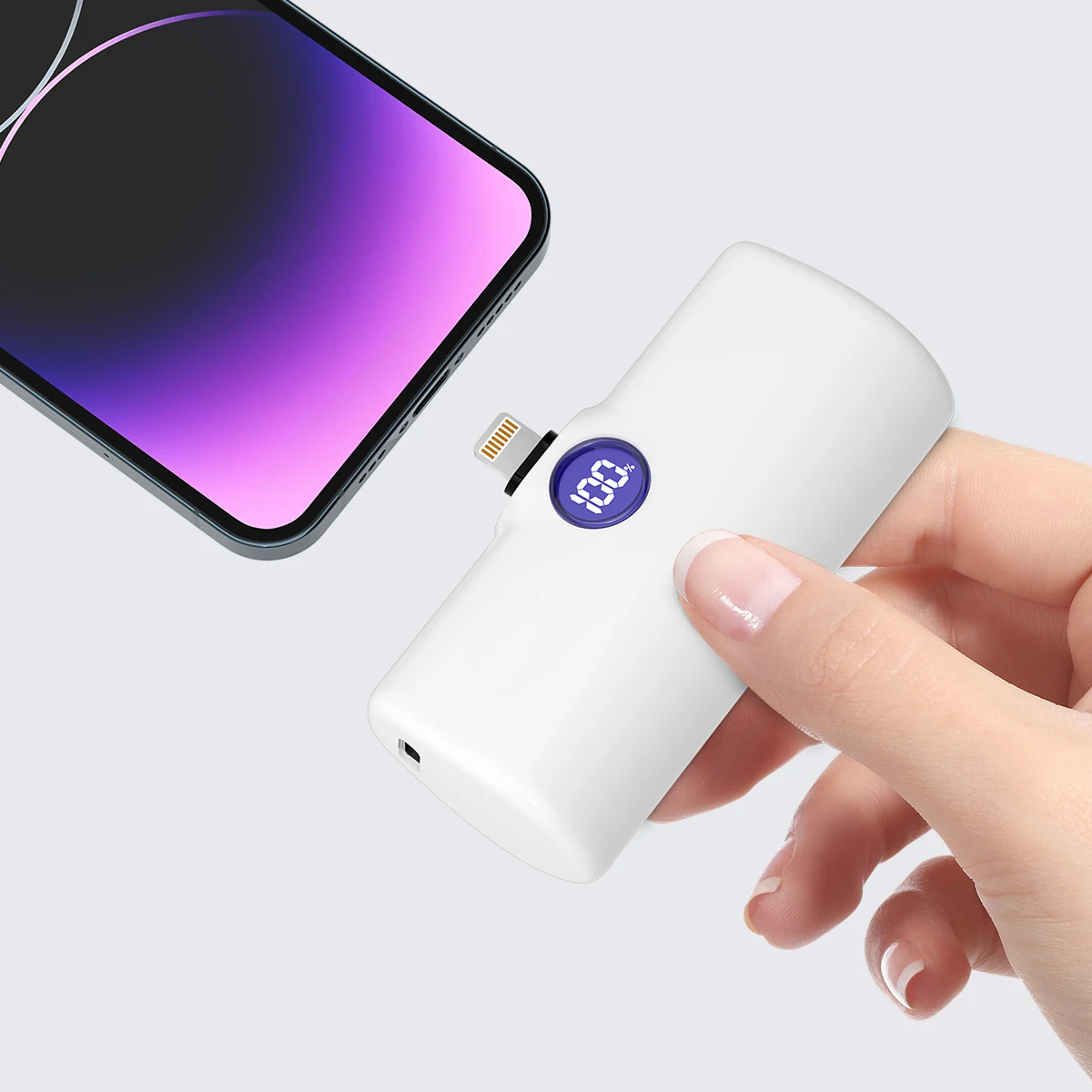 Powerbank Портативное зарядное устройство с быстрой зарядкой Power Bank для iPhone Samsung Xiaomi OPPO Внешний аккумулятор типа C или Lightning Plug Powerbank Портативное зарядное устройство с быстрой зарядкой Power Bank для iPhone Samsung Xiaomi OPPO Внешний аккумулятор типа C или Lightning Plug