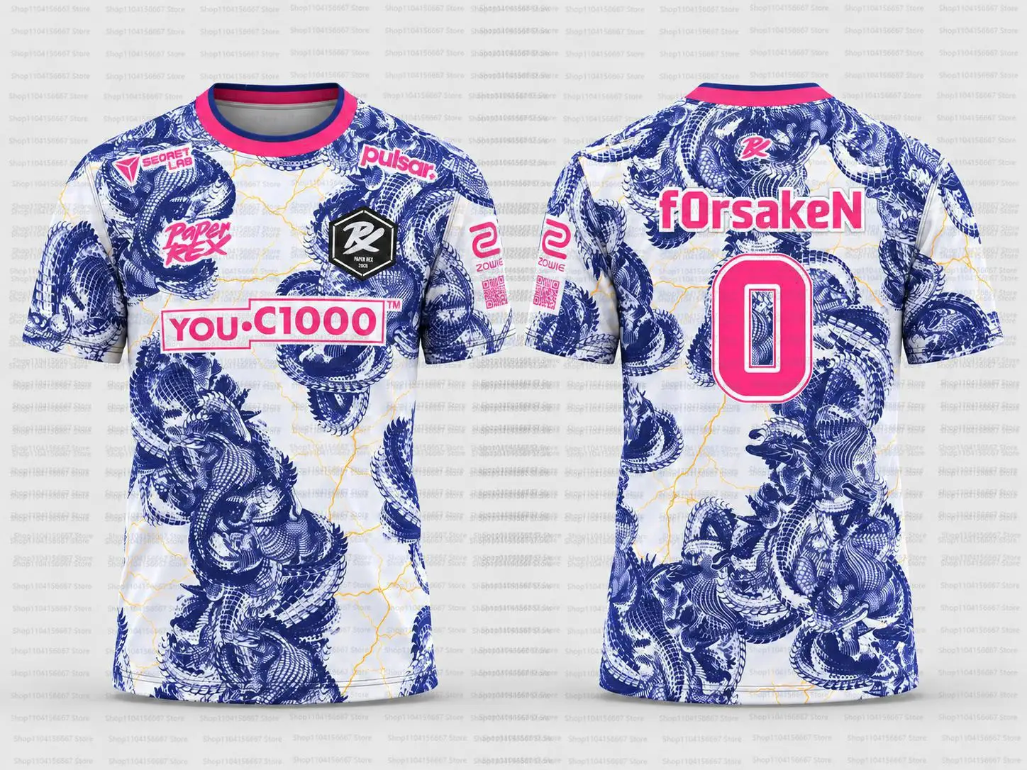 Paper Rex 2026-27 Vct Esports Club Prx Men's 3d-printed Fashion Short-sleeve Fan T-shirt  Free Name Customization