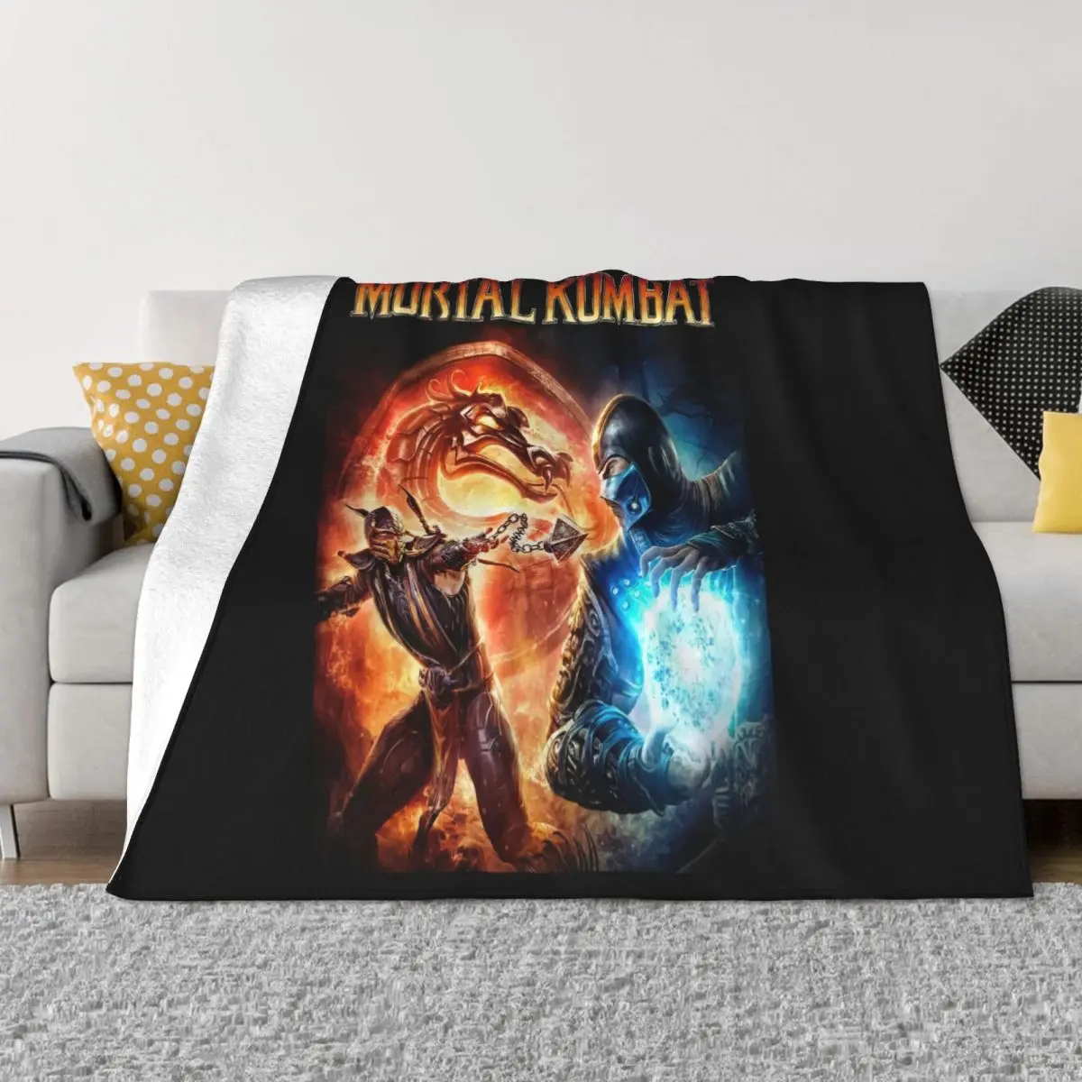 Scorpion Vs Sub Zero Mortal Kombat Video Game Mens New Gift From Us Cheap Sale Throw Blanket