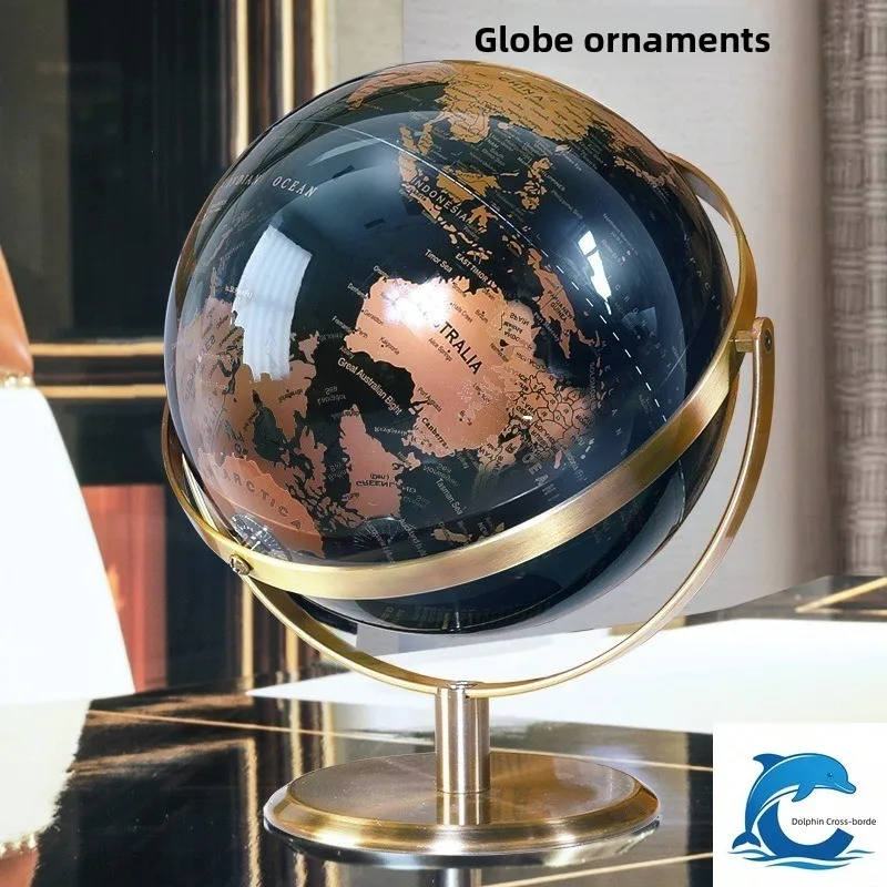 Suitable for multilingual metal bracket globe, geography teaching supplies, home light luxury ornaments