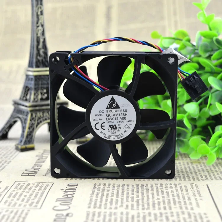 New CPU Cooling Fan For Delta QUR0812SH 8025 8CM 12V 0.5A PWM Speed Regulation Cooler Fan Radiator 80*80*25mm