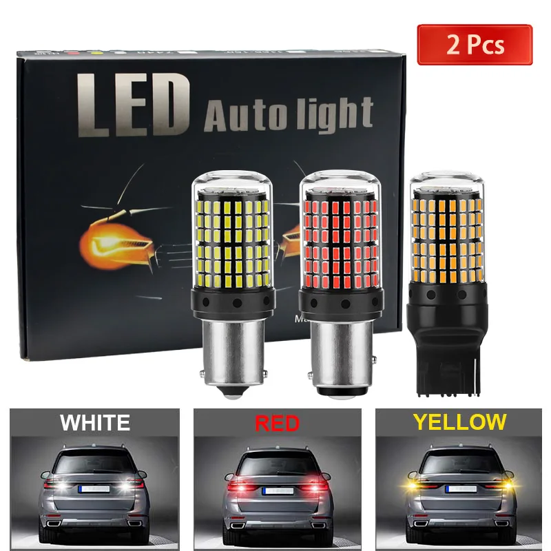 2 PCS Car Motorcycle Car signal light P21W T20 steering brake light 12V LED bulb