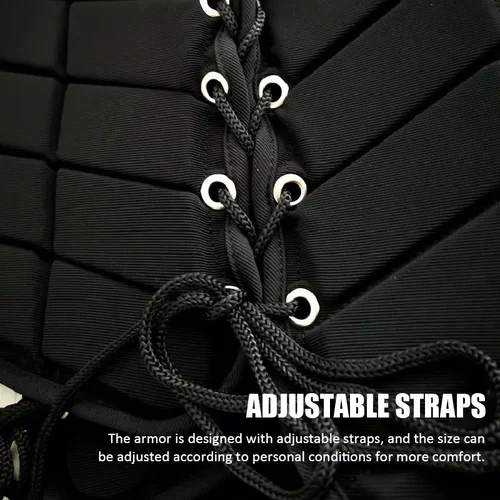 Imagen 2 del producto Chaleco para montar a caballo, chaleco ecuestre negro con cremallera para niños y adultos, chaleco de entrenamiento para montar a caballo, almohadilla protectora ecuestre EVA