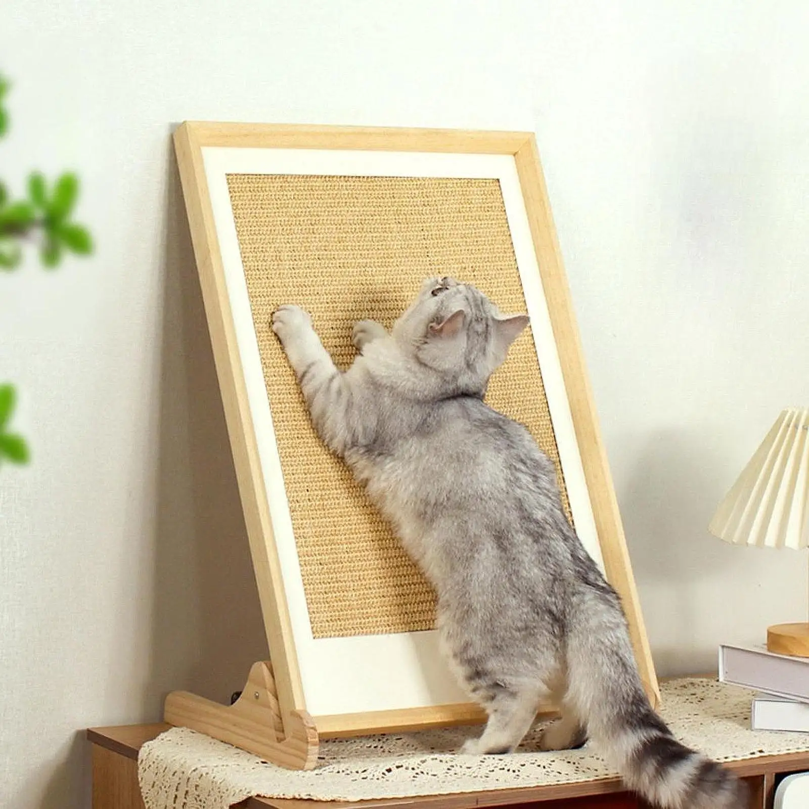 

Cat Scratcher Vertical Cat Scratch Pad for Indoor Cats Pet Supplies L Shape Cat Scratcher Sisal Cat Scratching Ramp for Kitty