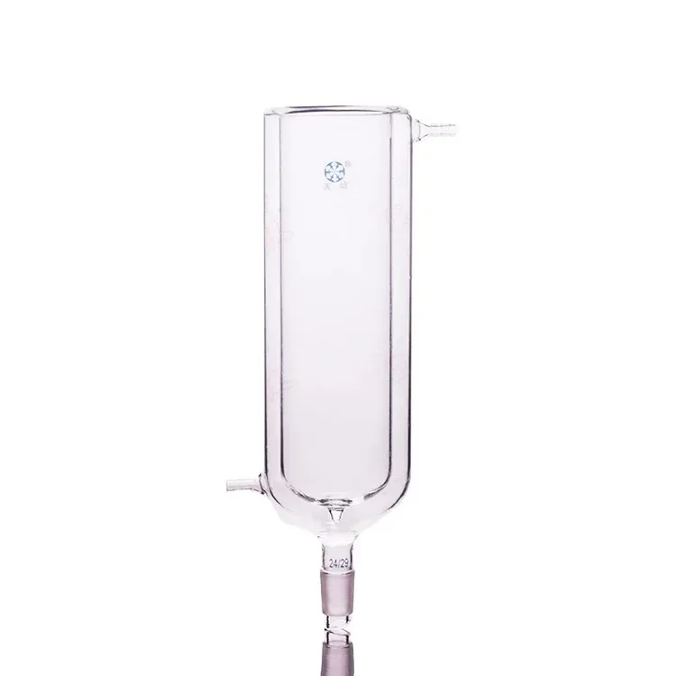Dewar condenser, upper and lower pagoda nozzles, trace glass cold hydrazine double-layer condenser