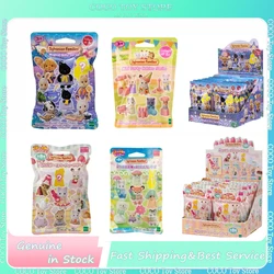 Original Sylvanian Families Blind Box Baby Figure Forest Family Cake Mystery Box Familias Sylvanian Lucky Bag Birthday Gift