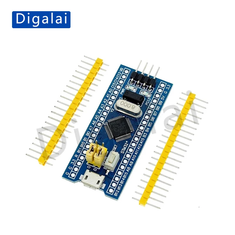 100% novo original stm32f103c6t6/c8t6 placa de sistema mínimo único chip braço placa desenvolvimento para aprendizagem e projetos
