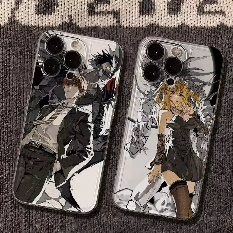 Anime Death Note Phone Case For iPhone 17 16 15 11 12 14 13 Pro Max Mini X XS XR 7 Plus 17E Air Shockproof Silicone Cover Fundas