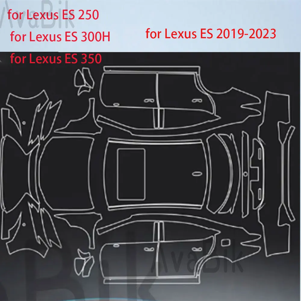 For Lexus ES 250 300H 350 2019 2020 2021 2022 2023 Clear Car cover Decal Pre Cut PPF TPU Anti Scratch Car Paint Protection Film