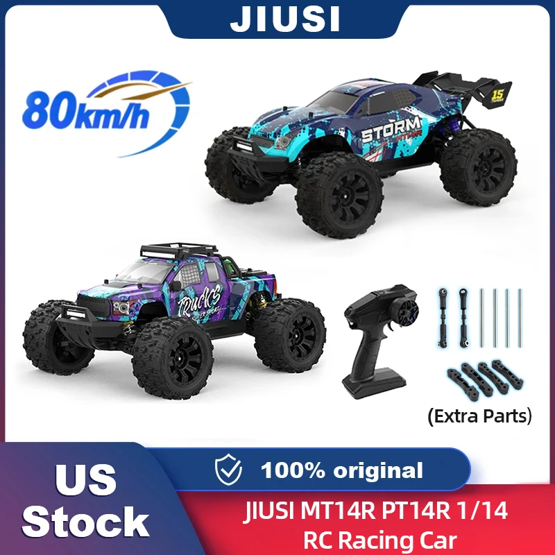 

JIUSI PT14R / MT14R 1:14 Scale 4WD Brushless RC Car 80km/h High Speed off-road Monster Truck 2.4G Remote Control Vehicle Durable