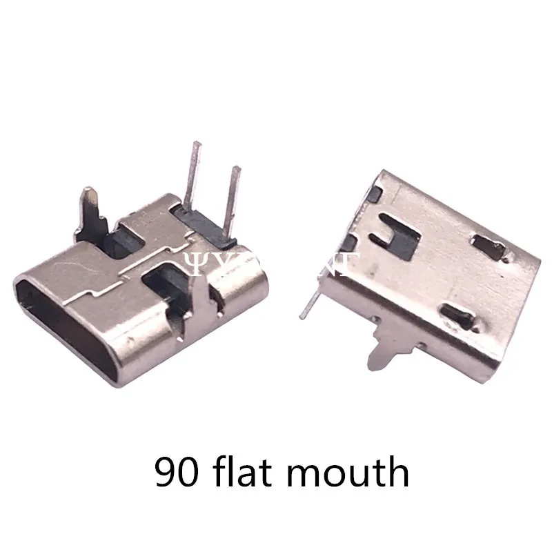 20 sztuk/partia złącze żeńskie Micro Usb 2Pin 90/180 stopni B do telefonu komórkowego złącze Micro Usb Jack 2 pinowe gniazdo ładowania — zdjęcie 3