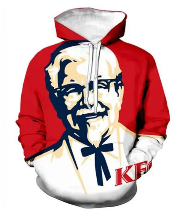 

New Fashion Men/Women KFC Colonel 3D Print Long Sleeve Hoodie Casual Sweatshirt Hoodies Men Sport Pullove