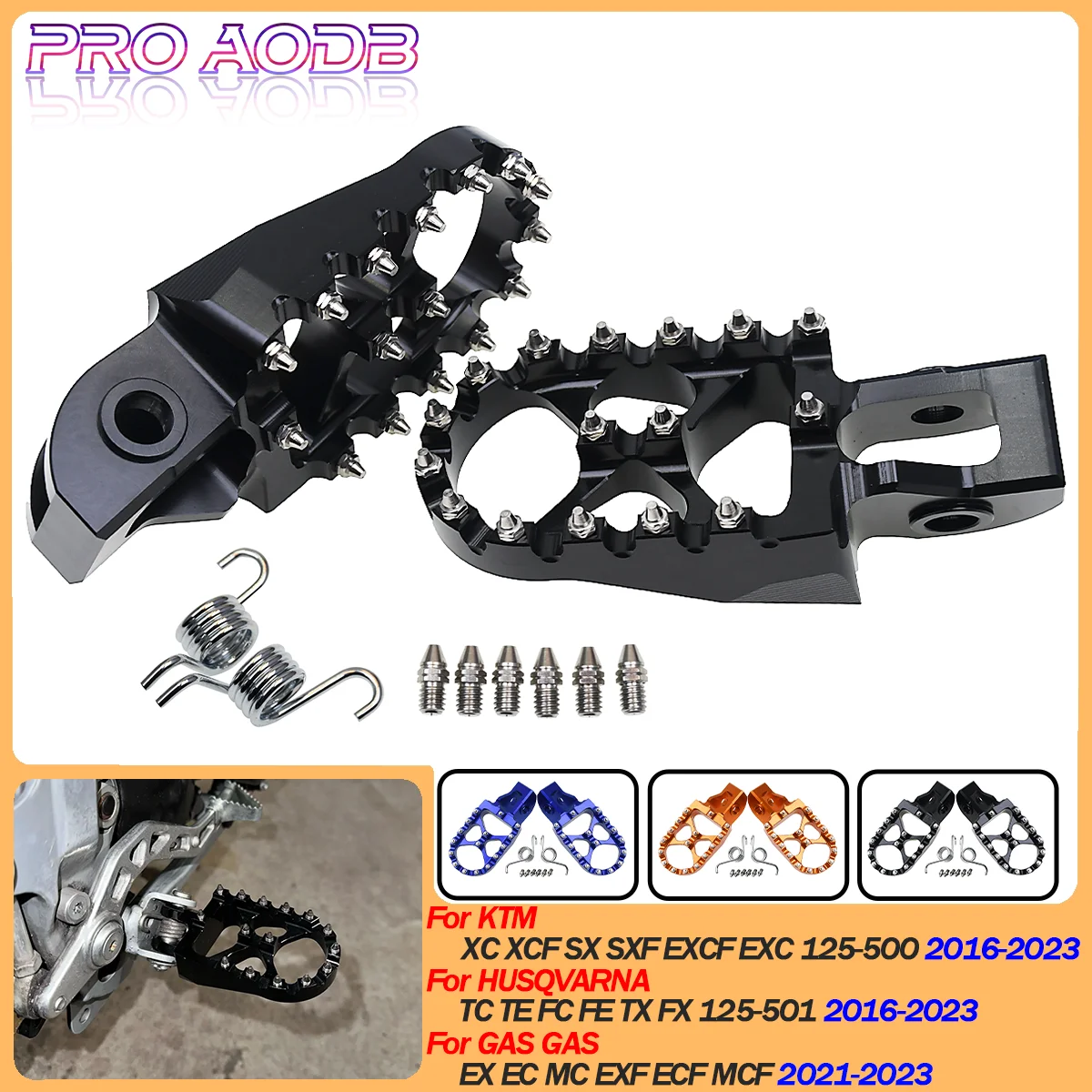 

Motorcycle Accessories Foot Pegs Pedal Footrests For KTM 2016-2023 XC XCF SX SXF EXC EXCF 125-500 HUSQVARNA TC TE FC FE TX FX