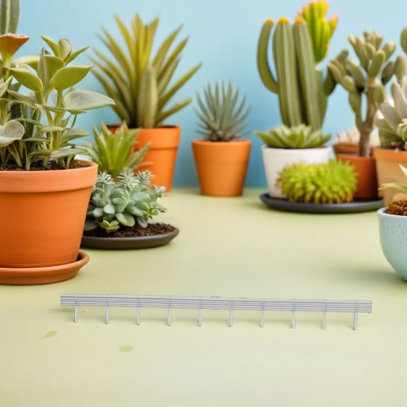 6Pcs Miniature Road Fence Railway Scenery Accessories Micro Landscape Diorama Sand Table Train Scene Decorative Barrier Craft