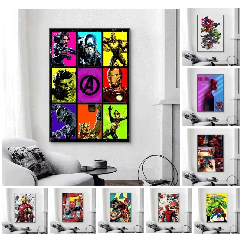 5D DIY Diamond Painting Avengers Superhero No Frame Diamond Art Kit Home Wall Decor Gift For Comic Fans