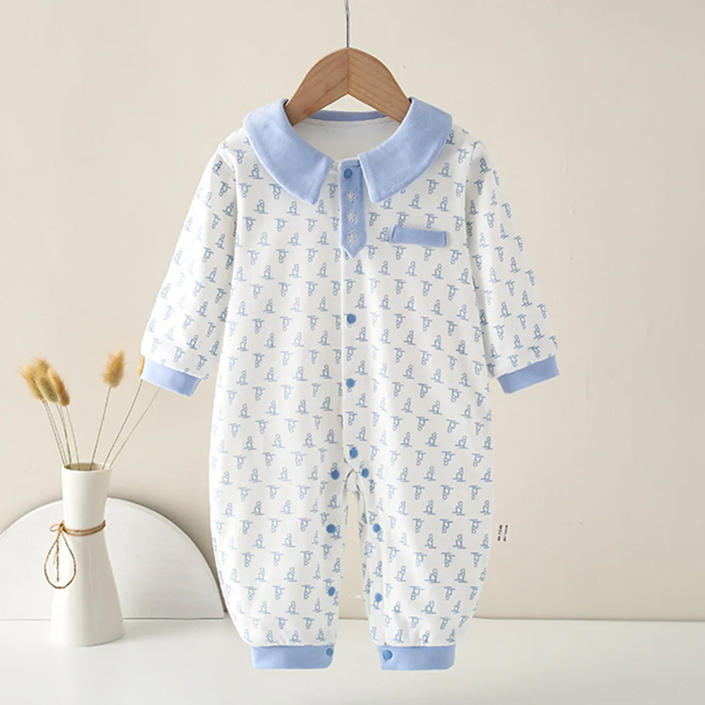 Baby Rompers For Boys Long Sleeve Cotton Spring Autumn Boutique Baby Clothes 0-1 Years Ist Birthday Infant Girl Jumpsuit