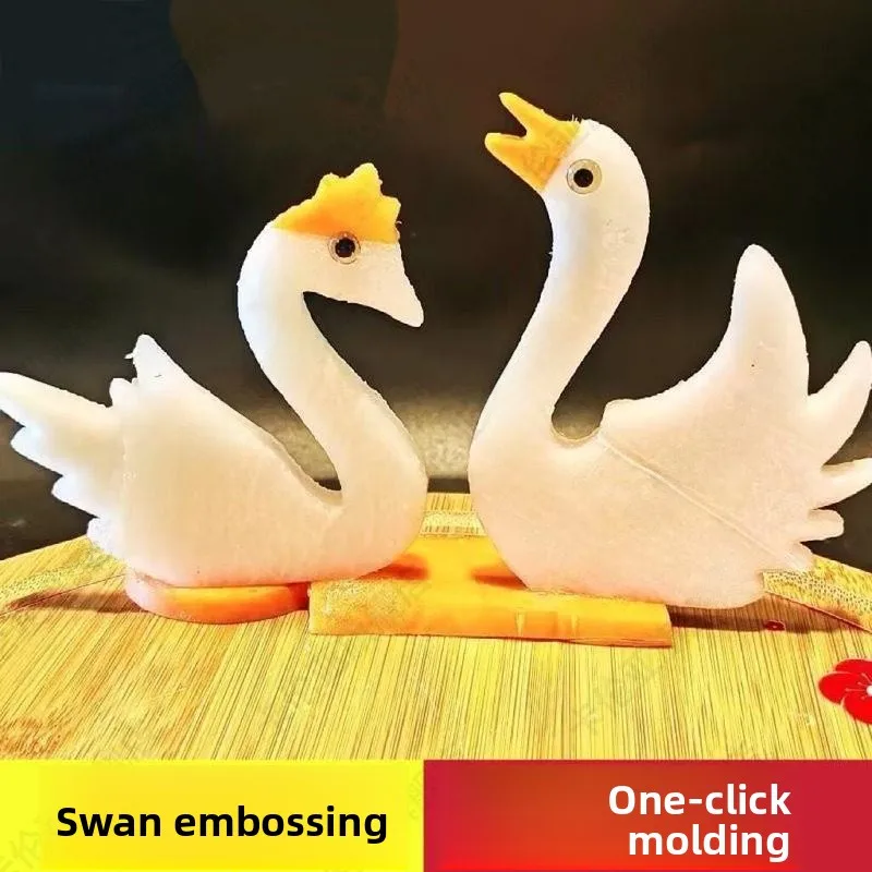 

Creative Swan Hotel Stainless Steel Fruit And Vegetable Press Flower Tool Kitchen Baking Mold DIY Cooking Tools Plate Decoration